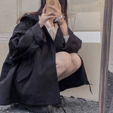 Zingj Trench Coat Coat Female 2024 New Autumn Temperament Casual Loose Show Thin Versatile Bf Harajuku Trend Ins-Outfit