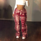 Zingj Patchwork Striped Print Jogger Pant Women Rave Festival Clothing 2023 Summer Casual High Waist Bodycon Active Sweat Pants 211-1-Outfit