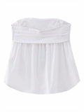 White Off Shoulder Tops For Women Stretch Corset Top Female Backless Sexy Tops Woman Fashion Sleeveless Bustier Top