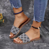 Cloth Embroidered Slippers Women Wearing Light Beach Cool