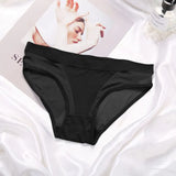 Black Women's Panties Low Waist Transparent Mesh Underpants Ladies Briefs Female Underwear Girl Panty Lingerie