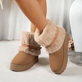 Autumn And Winter New Fashion Plus Velvet Wool Thick Middle-Capped Female Snow