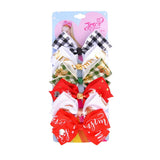 Christmas JoJo Bows Jojo Siwa Printed Knot Ribbon Bow Hair Clip For Cute Girls Hairpins Barrettes Kids Hair