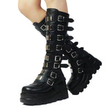 2025 New Metal Buckle With Thick Bottom High Boots For Women's Large Size