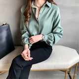 Spring new White Shirt Plus Size 4XL Blouse Casual Loose Women Shirts Fashion Long Sleeve Buttons Women Tops