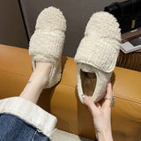Women Winter Flats Shoes Ladies Casual Moccasin Warm Plush Female Fashion Non Slip Flock Loafers New Female