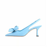 And Summer 2025 New JC Fairy Wind Hand Empty Pedal Sandals Bows And Flowers Pointed