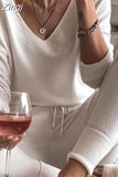 Women Two Piece Sets Tracksuit Hooded Long Sleeve Homewear Suit Autumn Winter Sport Pants Set Pajama Set Women Pajama