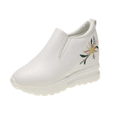 Spring And Autumn New Korean Version Of Fashion Cake Shoes Women Increase Pure Color Casual Small White Shoes Wedge Women's