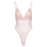 Sleeveless Mesh Lingerie Bodysuit Garment Body Sexy Cyber Y2k Top Women Baddie Clothing One Piece Combishort