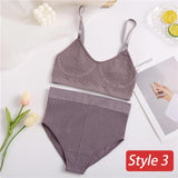 Underwear Set Women Seamless Bra Set Wireless Bra Sexy High Waisted Female Underpants Comfortable Basic Bralette