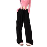 Korean Fashion Cargo Pants Women Pockets Vintage Designer Baggy Pants Female Holiday High Street Casual Pants