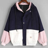 Coats Jackets Corduroy Patchwork Oversize Jackets Autumn Jacket Women Chaqueta Mujer Ceket Streetwear Coat