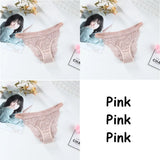 Lace Panties For Women Panties Set Solid Color Low Waist Plus Size Female Sexy Underwear Lingerie Seamless Briefs