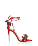 Butterfly 2025 New Butterfly Cross-Tie With Fine Heel Sandals Female Fish Mouth Open-Slip