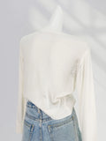Zingj Design Sense Contrast Color Sweater Female Early Spring New Pure Desire Wind Wipe Chest Soft Sister Jacket Sweet