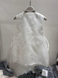 Vest Women's Summer 2024 New Design Feeling Of European Root Yarn Embroidery New Chinese Style Outside Folded Horse