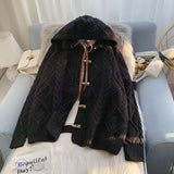 twist sweater coat autumn and winter 2021 new women's loose outer wear lazy knitted