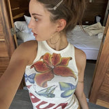 Graphic Printed Tank Top-Outfit