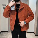 Men's Autumn And Winter Fashion Brand Handsome Retro High-End Trend Of Men's Workwear Jacket Spring And