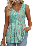 New Women's Vest Flowing Lotus Leaf Side Top Women's Elegant Sleeveless V-Neck Doll