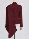 Personality Blazer Female 2025 Autumn Fashion Wind New Splicing Design Sense Red Shawl Small