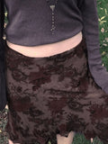 Mesh Floral Midi Skirt- Outfit