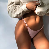 G-String Shinny Metal Waist Elastic T-back Slip Panty Female Nightclub Bright Thongs Women's Underpants Sexy Woman