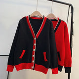 cardigan sweater jacket women South Korea 2021 autumn and winter new style foreign loose outer wear lazy knit