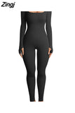 Women Sport Yoga Fitness Jumpsuit Sexy Long sleeves Vest Bodysuit Slim Casual Bodysuit Female One Piece Jumpsuit and