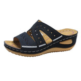 Heel Slippers Women's Shoes 2023 Spring And Summer New Fish Mouth Thick Soles Large Size Hollowed-Out Sandals Popular