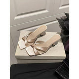 Princess Style Elegant Temperament Sandals Summer New Niche Design Feel The Toe Square Head And Cool