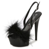 Zingj MAO Hair Hate Day High Nightclub Heel Stiletto 15CM Car Model Sandals Female Runway Steel