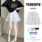 Lace Skirt Girl Spring And Autumn Summer Ballet Cake Dress Sweet High-Waist A Word Ponum Half-Body