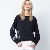 Graffiti Embroidered Pullovers Women Spring Autumn Cotton Loose Sweatshirt Streetwear Design Fashion Tracksuit Ropa