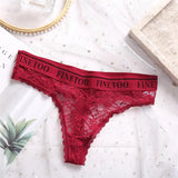 Thong Sexy Lace Panties Perspective Underwear Lingerie Panties Floral Lace Underpants Solid Color Briefs for Female