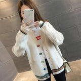 Women Patchwork Ribbed Knitwear Soft Charm Newest Fashion Loose Pius Size 3XL Daily Lovely Preppy Style Ulzzang