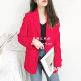 Zingj Suit Jacket Female 2024 Spring And Autumn New Korean Version Loose Students Long Jacket Casual Small Suit