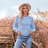 Casual New Women's Ebay Autumn And Winter Fashion Round Collar Slim Long Sleeve Knit
