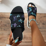 Zingj Flat Slippers Women's New Summer Print Fashion Wear Casual Large Size Thick