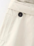 Paperbag Long Skirts For Women Fashion 2023 Wrap High Waist Skirt Women Gabardine Slit Midi Skirt Elegant Women's