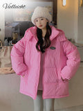 New Winter Cotton-padded Jacket Women 2022 Korean Style Lover's Coat Parkas Women's Removable Hooded Winter