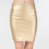 Skirts Women Pencil Skirt Pu Leather High Waist Party Female Sexy Short Woman Bodycon Saias Feminina 20 Candy Colors