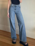 Waist Jeans Women Baggy Jeans 2022 New Fashion Straight Leg Pants Y2k Denim Trousers Vintage Loose Blue Washed Mom