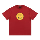 Drewhouse Classic Smiley Face Printed Short-Sleeved High Street Tide Brand Casual Loose Couple