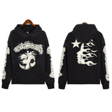 High Street Ins Minority Retro Print Letters Loose Hooded Sweaters For Men And Women In Autumn And