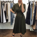 Zingj New South Korean Chic Receive V Collar Trend Royal Sister Fashion Sexy Loose Waist Loose Elegant