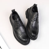 Zingj Leather Shoes Men Leather Brown Business Men's Shoes 2023 New Men British Married