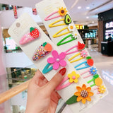 Pcs/Set Girls Cute Cartoon Animals Fruit 5 Cm Hairpins Children Lovely Hair Clips Barrettes Gift Kids Hair Accessories
