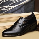 Zingj Men's Plus Size Leather Shoes Pointed Fashion Business Dress Men's Shoe Barber Shoe Size 37